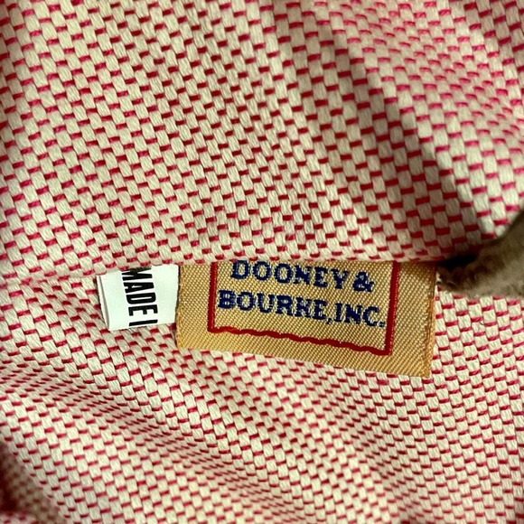 Vintage Dooney & Bourke Brown and Tan Tulip Satchel Logo Purse/Bag w/Lock Strap - Picture 12 of 13